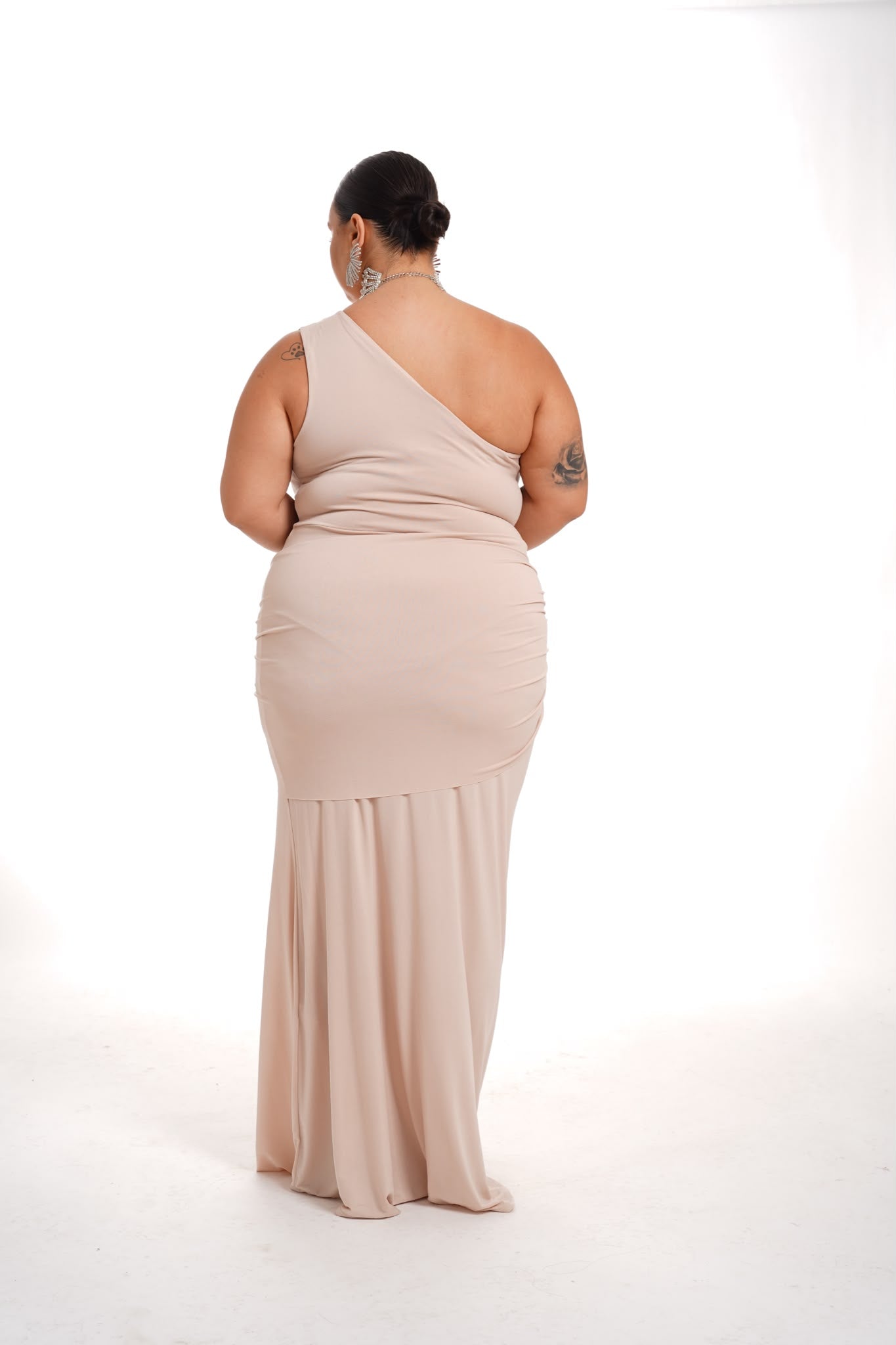 Abito Monospalle Nichy Beige