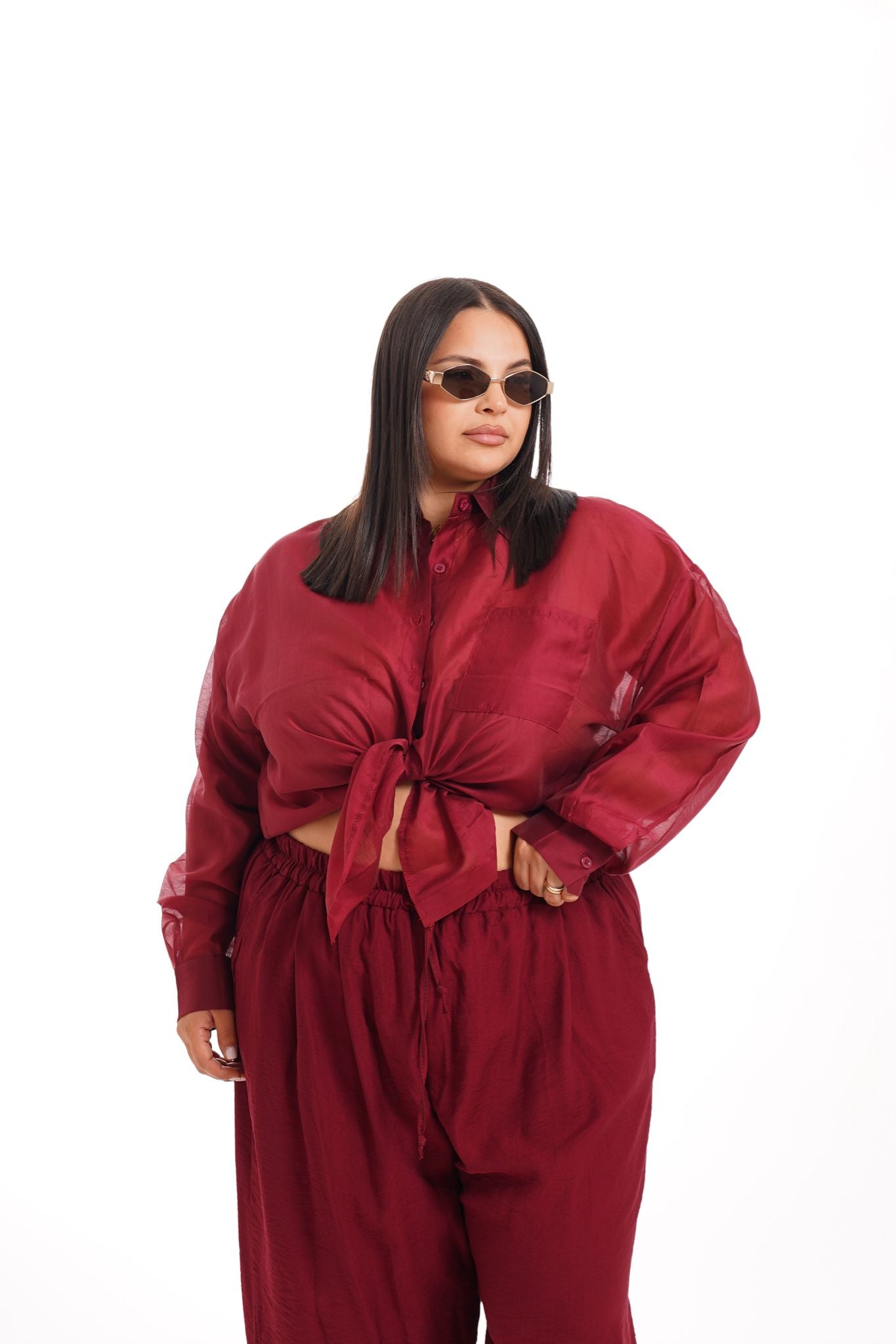 Camicia Velata Kikka Bordeaux