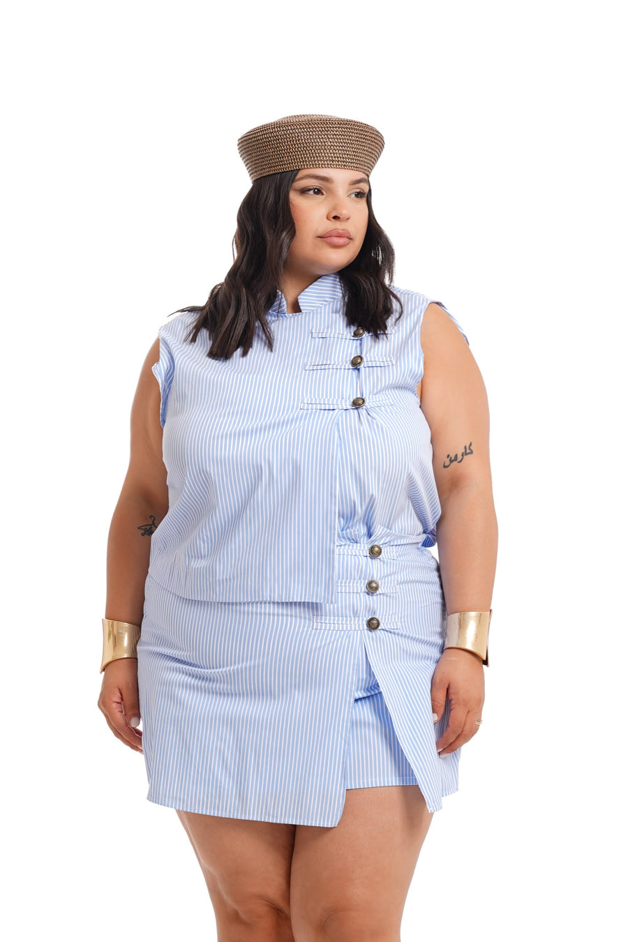 Coordinato A Righe Azzurro