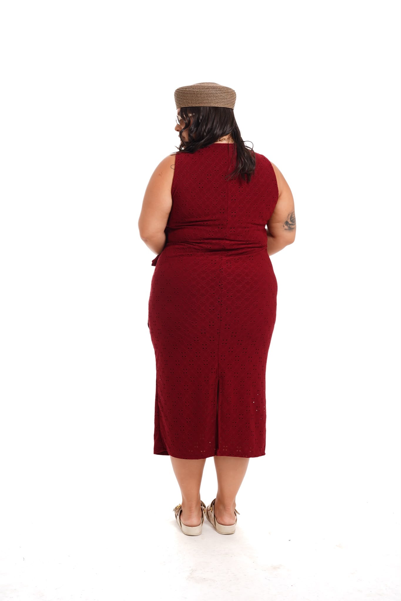 Vestitino In Pizzo Clarissa Bordeaux