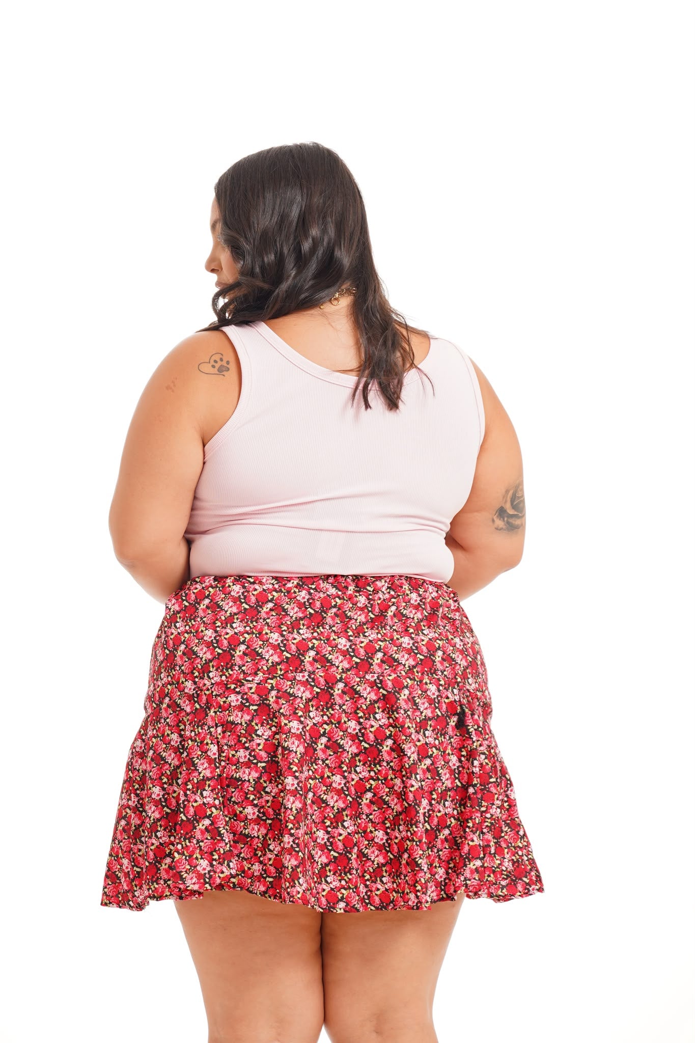 Pantagonna Fantasia Fiori Rossi