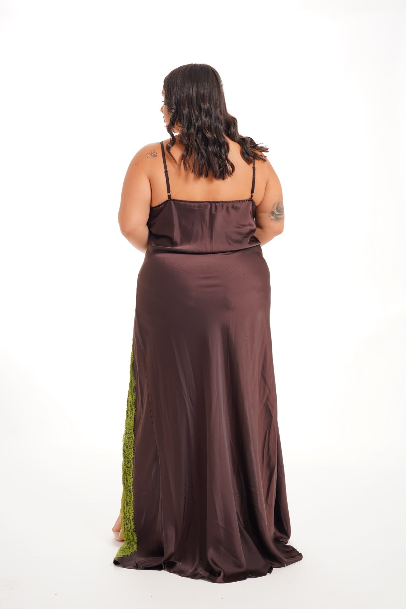Dress In Pizzo Monia Marrone