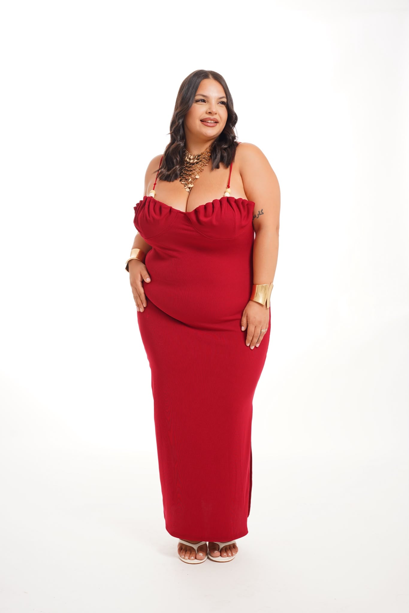 Dress Conchiglia Bordeaux