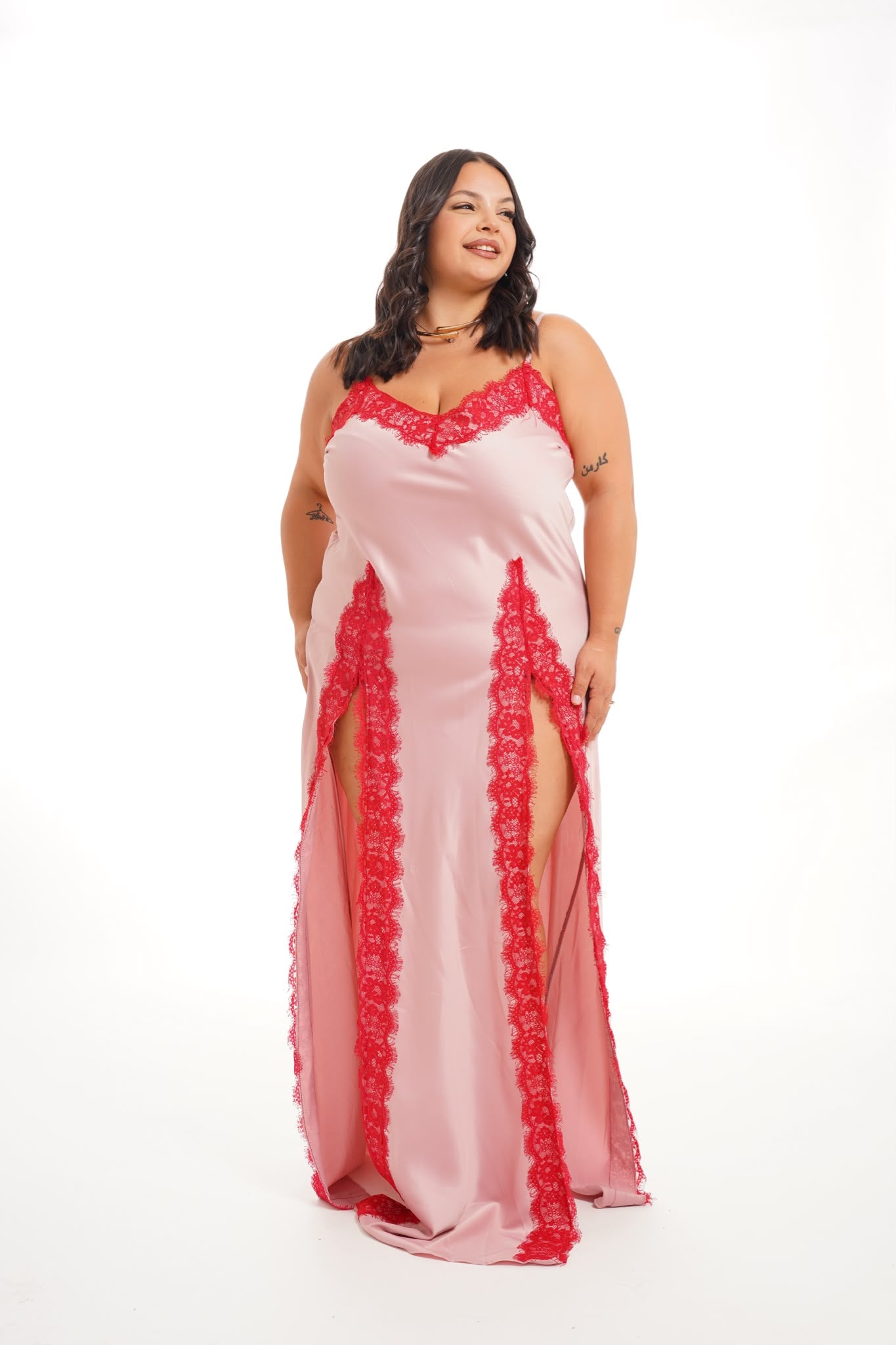 Dress In Pizzo Monia Cipria
