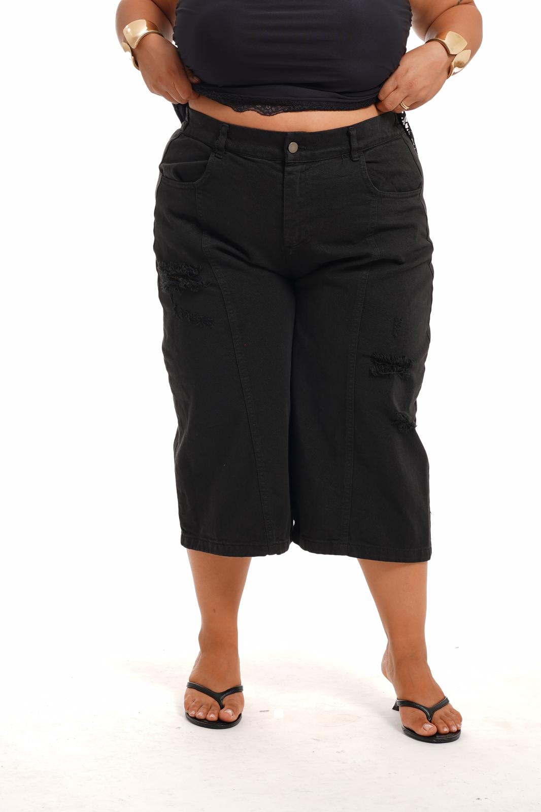 Bermuda Jeans Nero