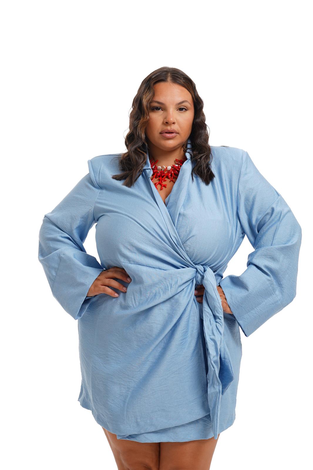 Dress Cortez Corto Azzurro