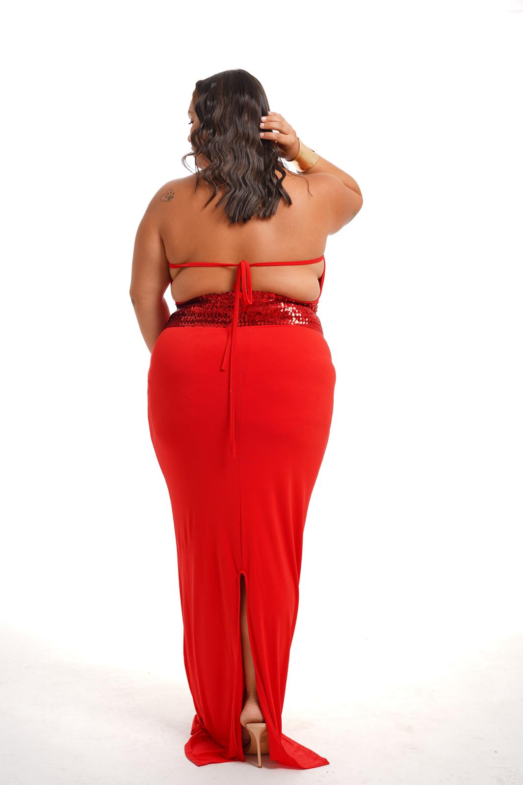 Dress Strass Rosso