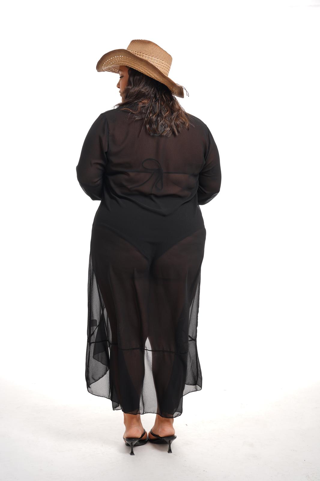 Kimono Rouches Nero