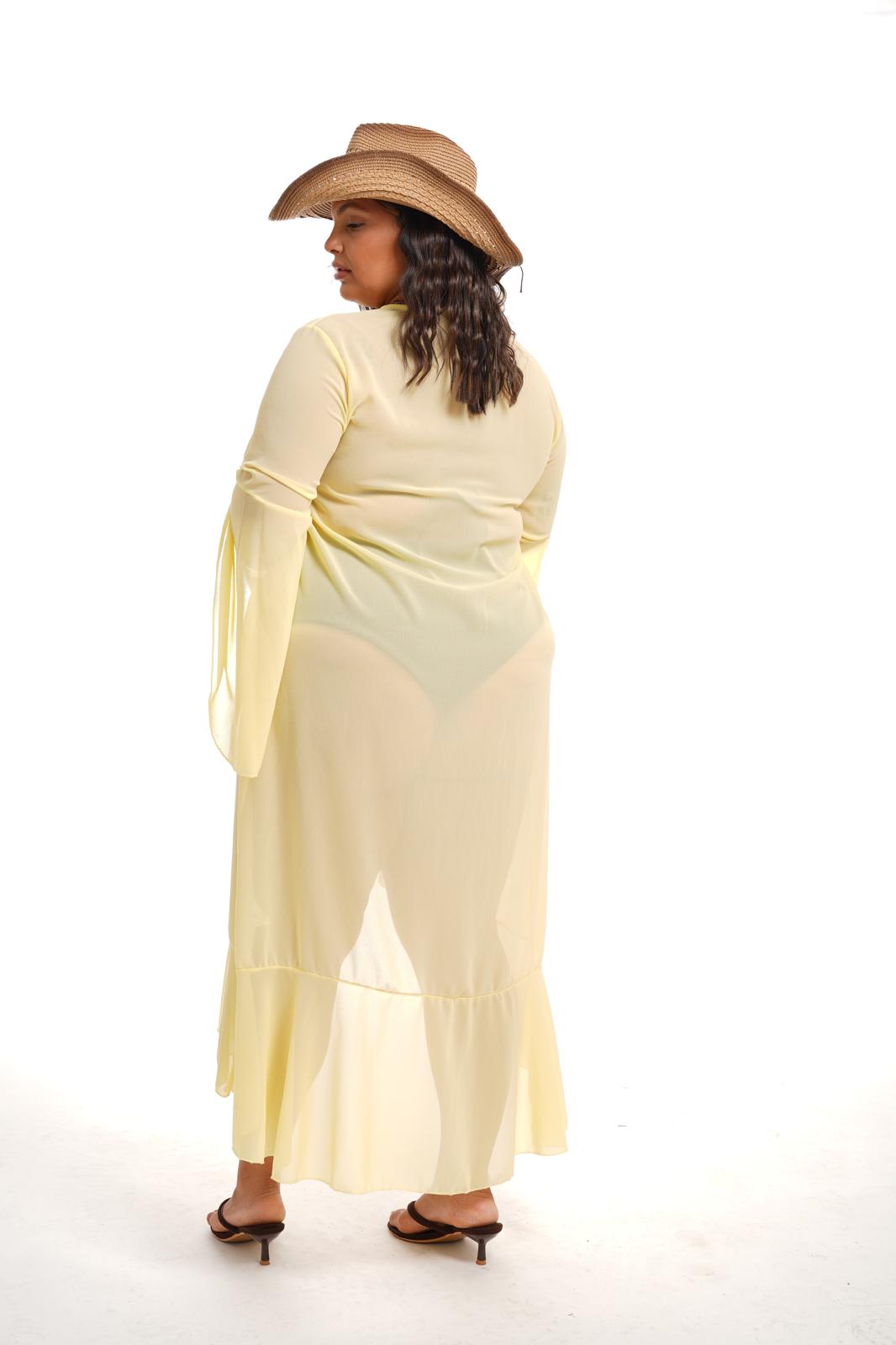 Kimono Rouches Giallo