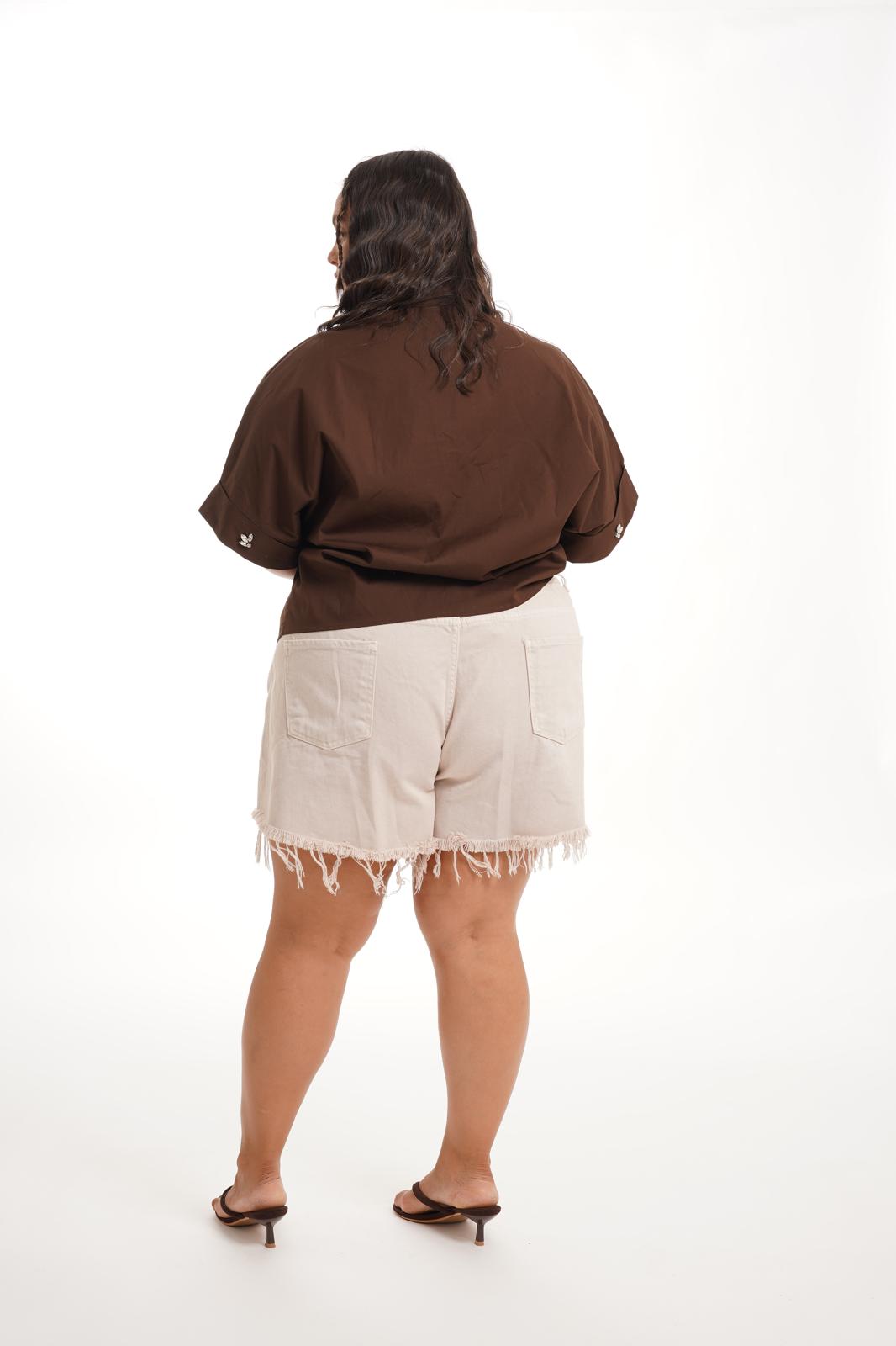 Shorts Jeans Beige