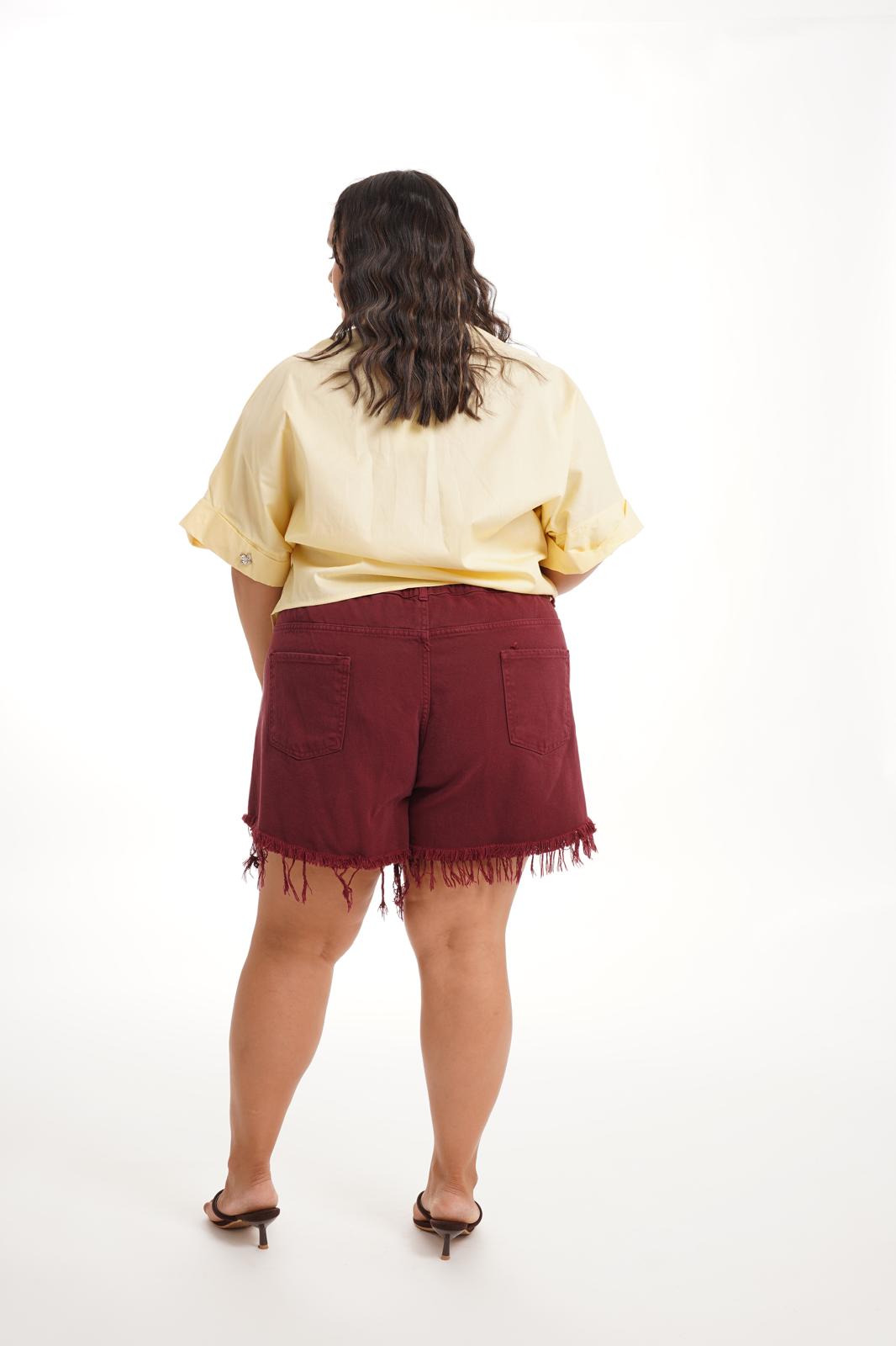Shorts Jeans Bordeaux