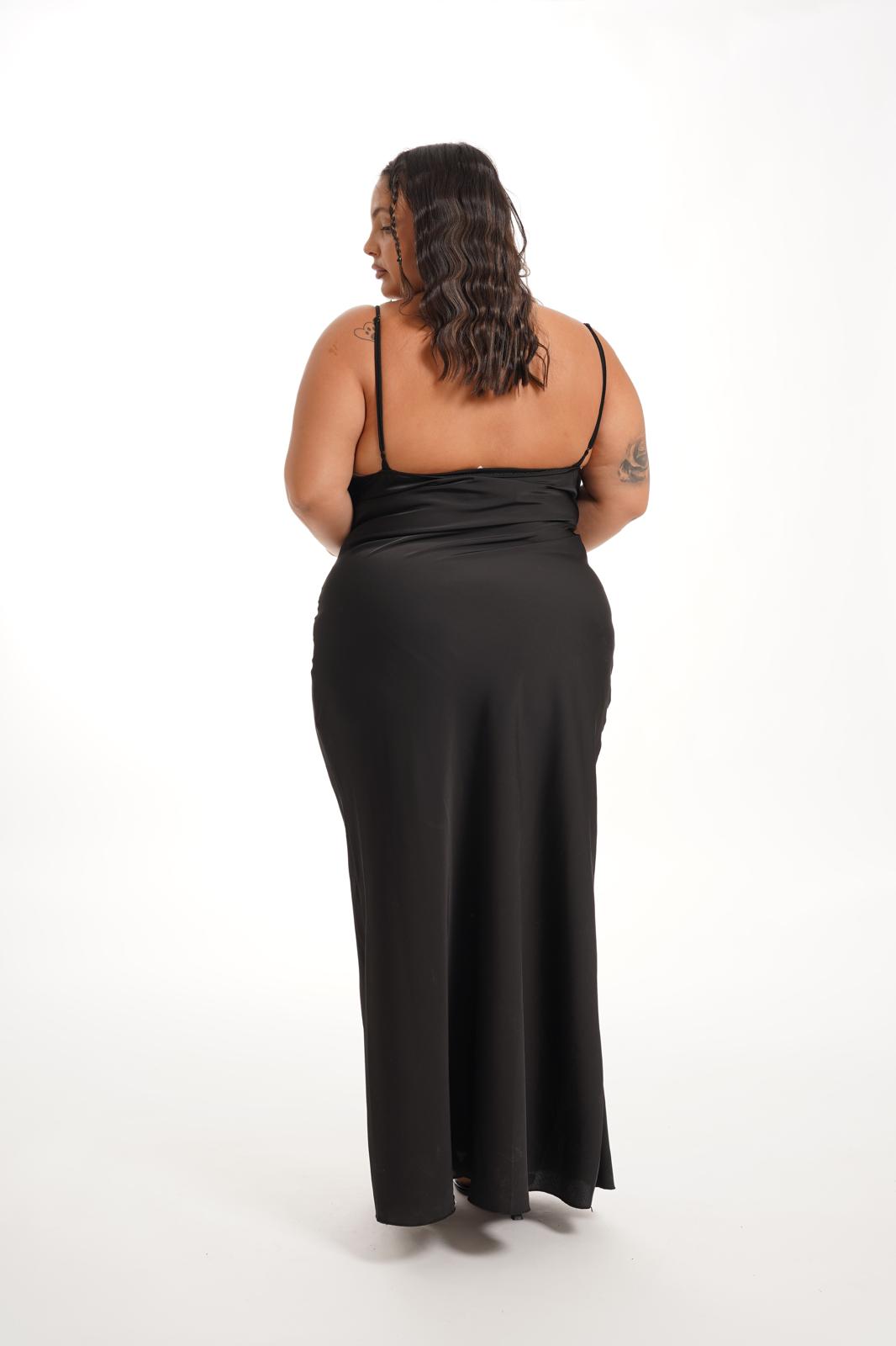 Dress Sissy Raso e Pizzo Nero