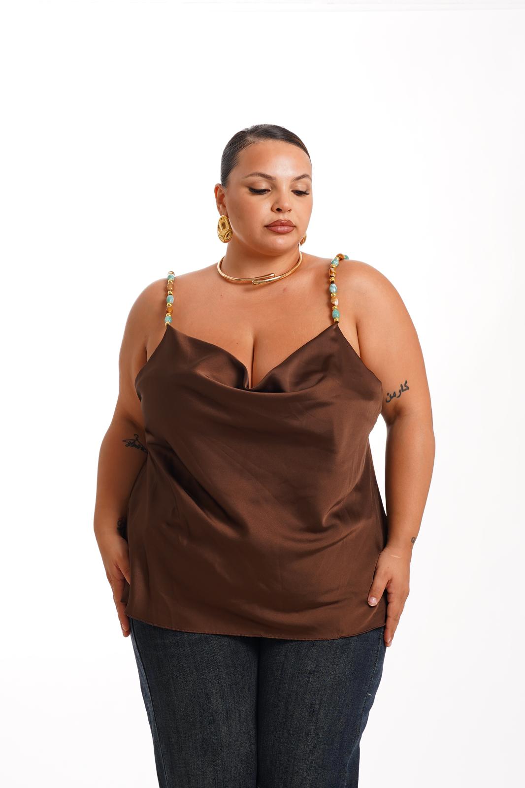 Top Perline Marrone