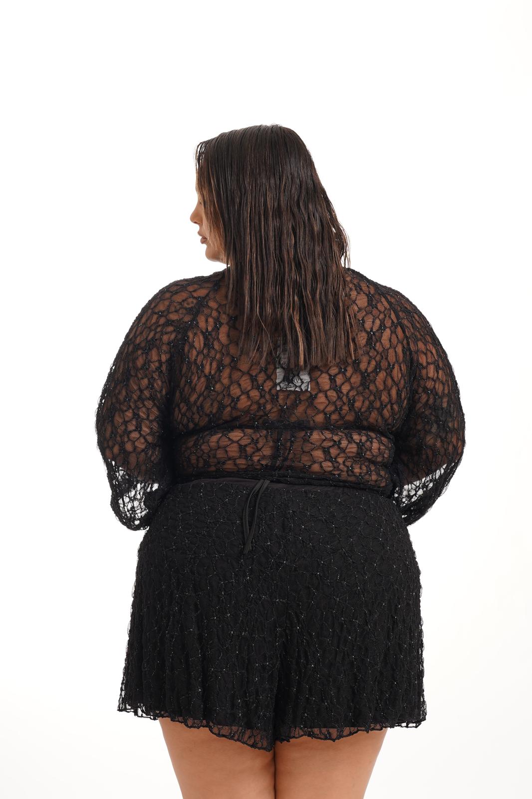 Coordinato Thai In Pizzo Nero