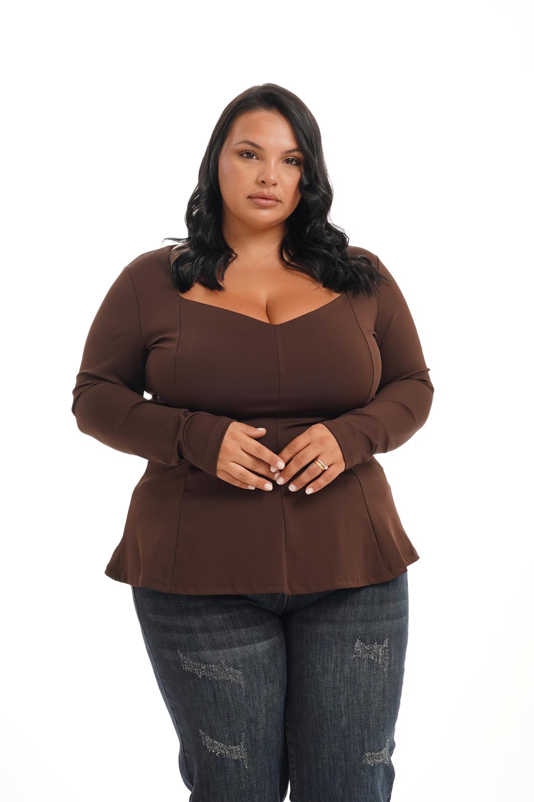Maglia Svasata Marrone