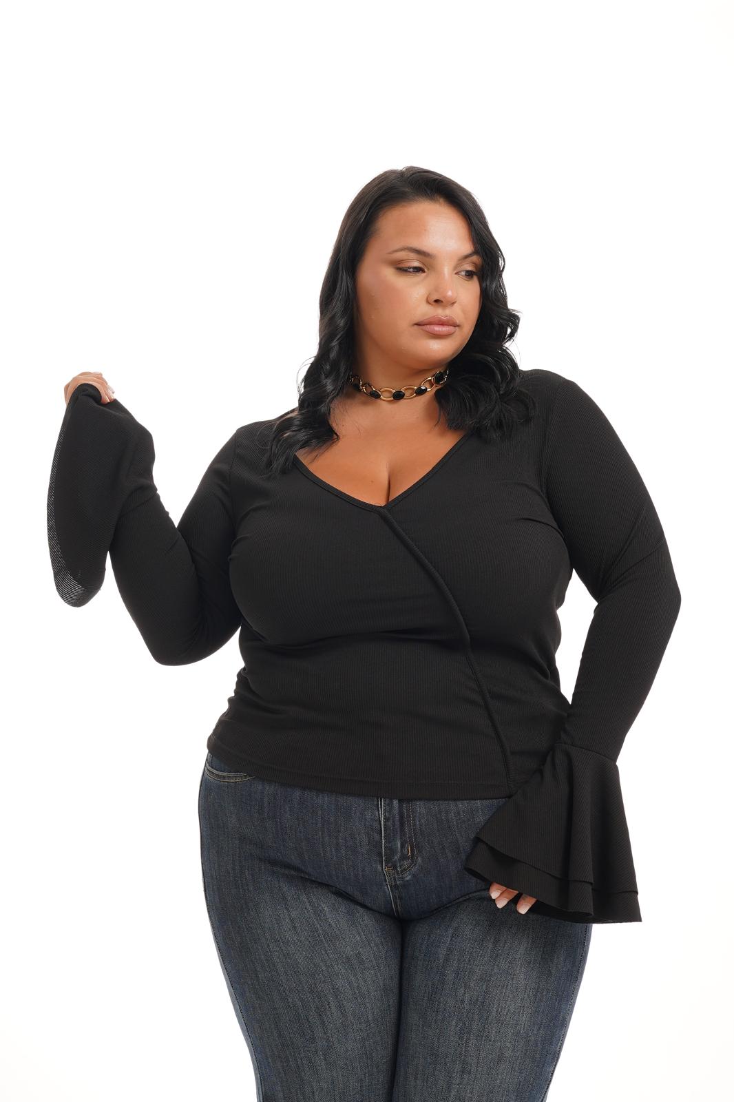 Maglia A Costine Camilla Nere
