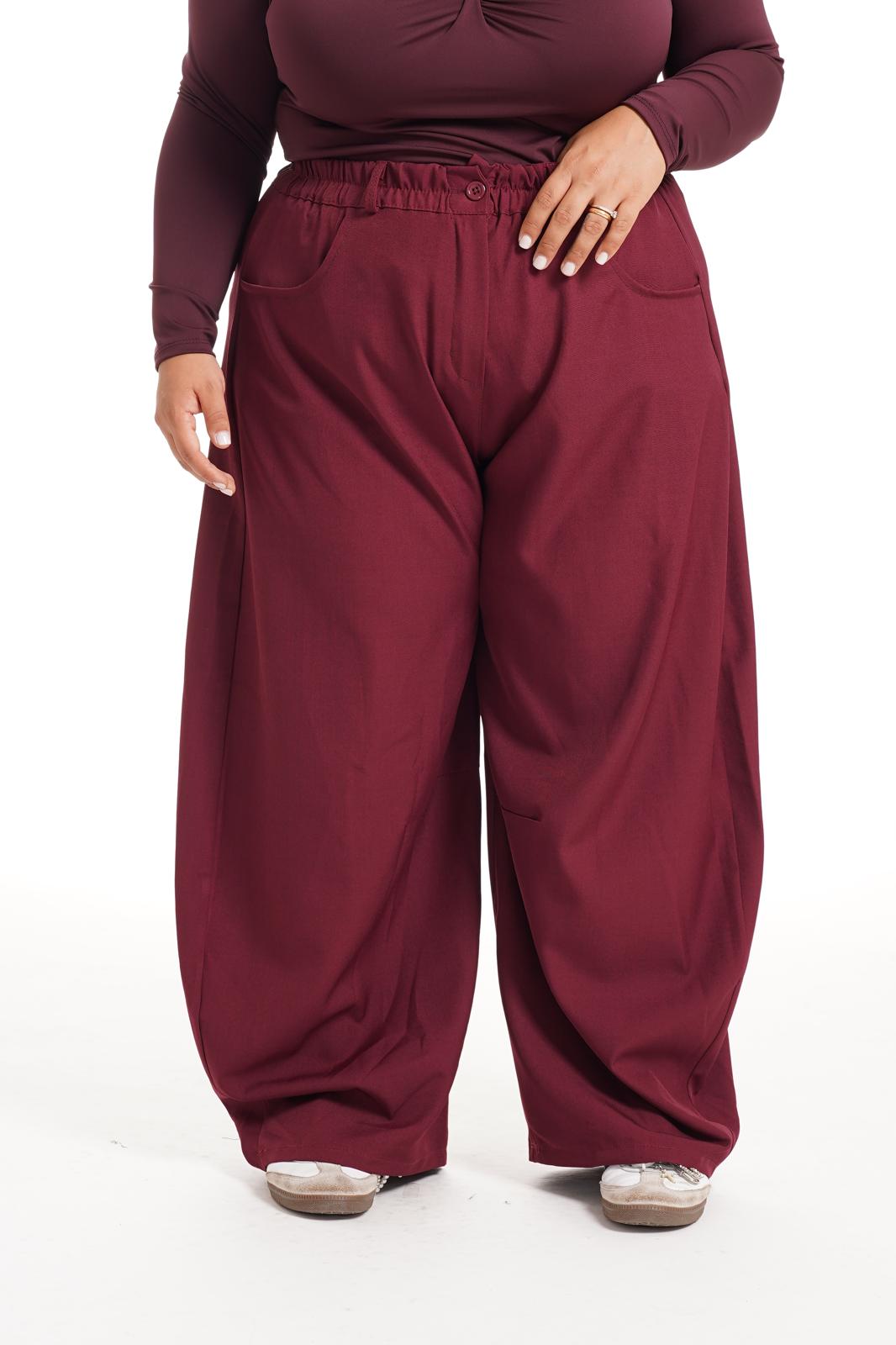 Pantalone Balloon Bordeaux