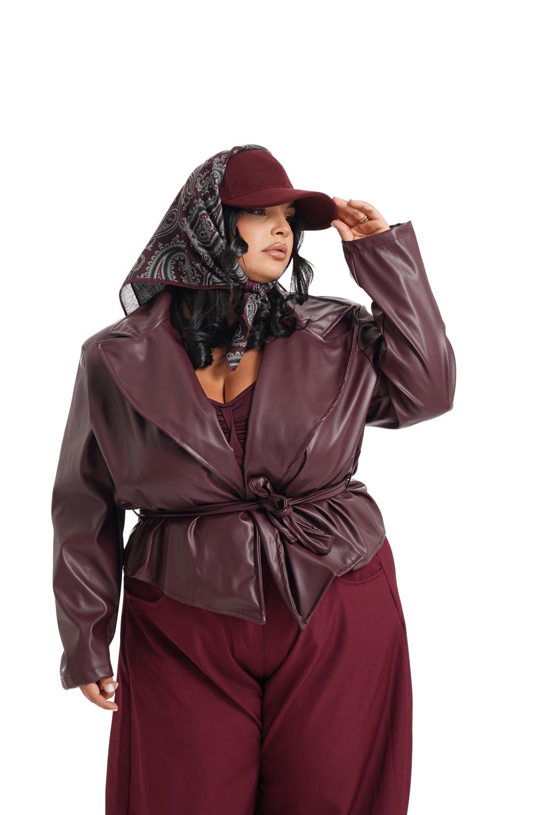 Giacca Milly In Ecopelle Vinaccio