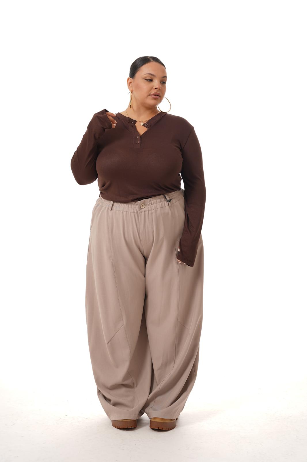 Pantalone Number Tortora