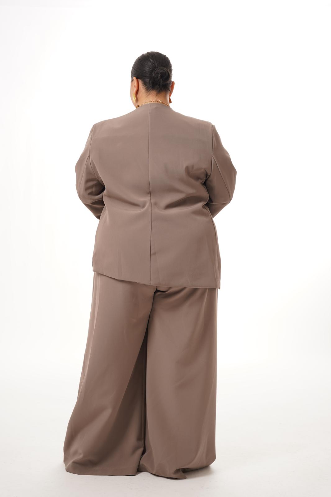 Tailleur Asimmetrico Tortora