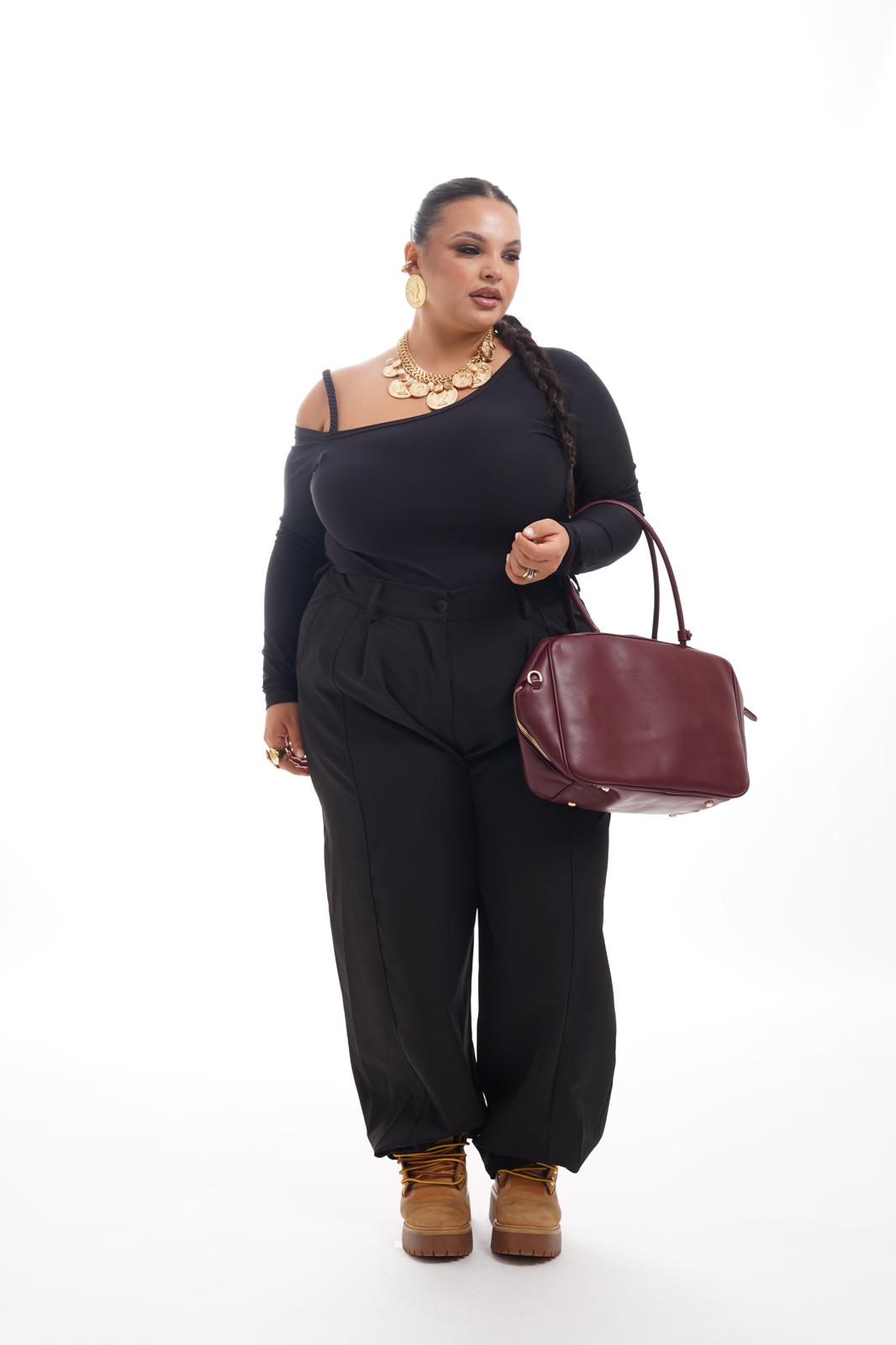 Pantalone Con Pinces Nero