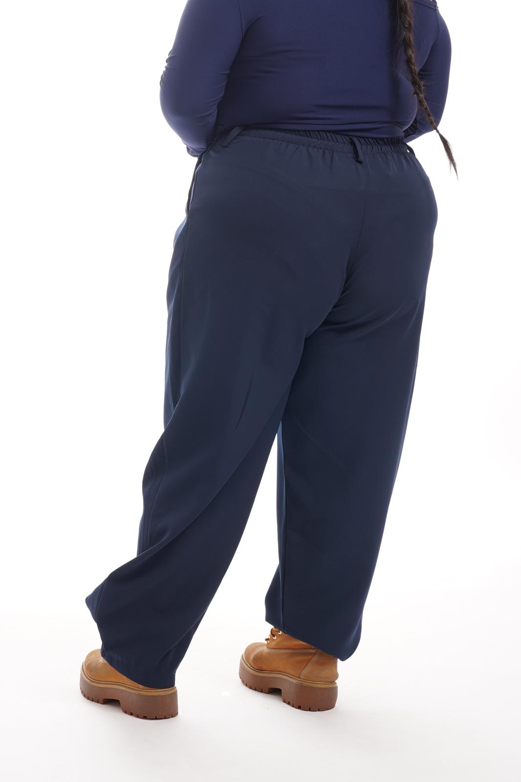 Pantalone Con Pinces Blu