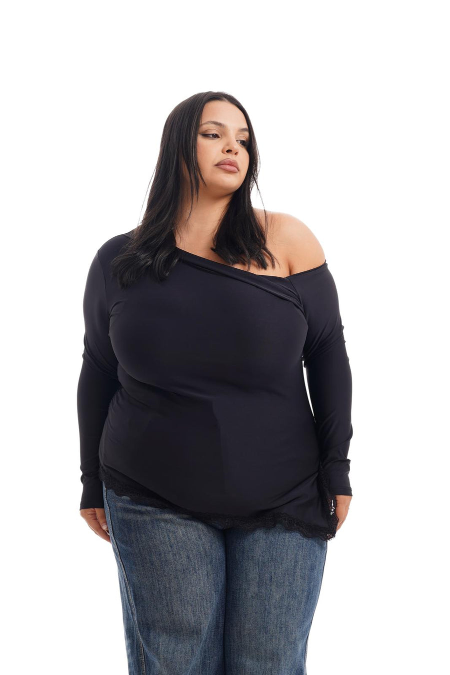 Maglia In Lycra Details Nera