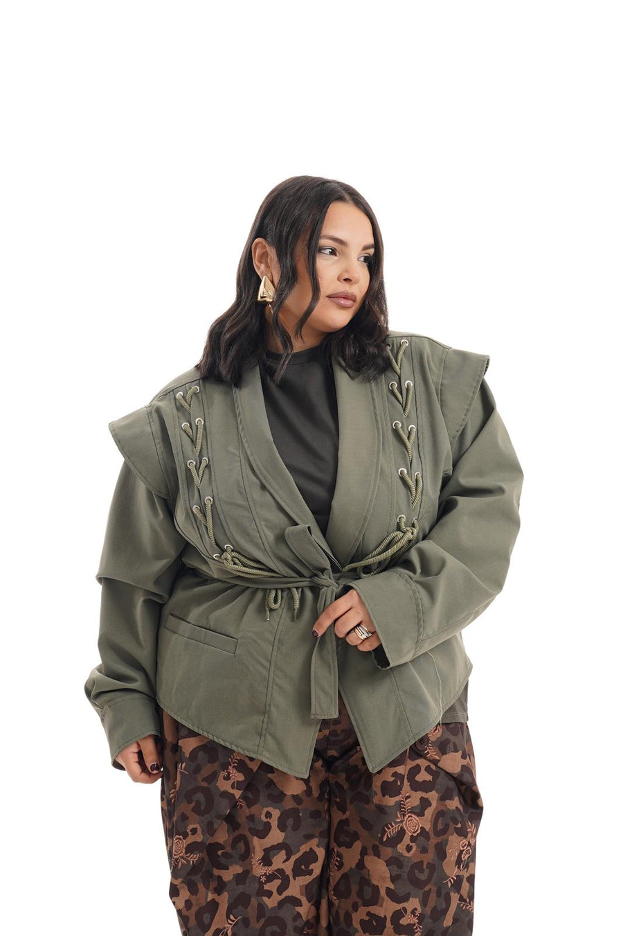 Trench Crop Treccia Verde