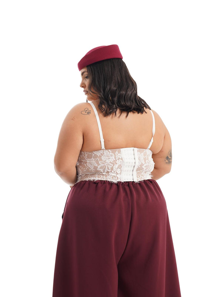 Corsetto Merletto Bianco