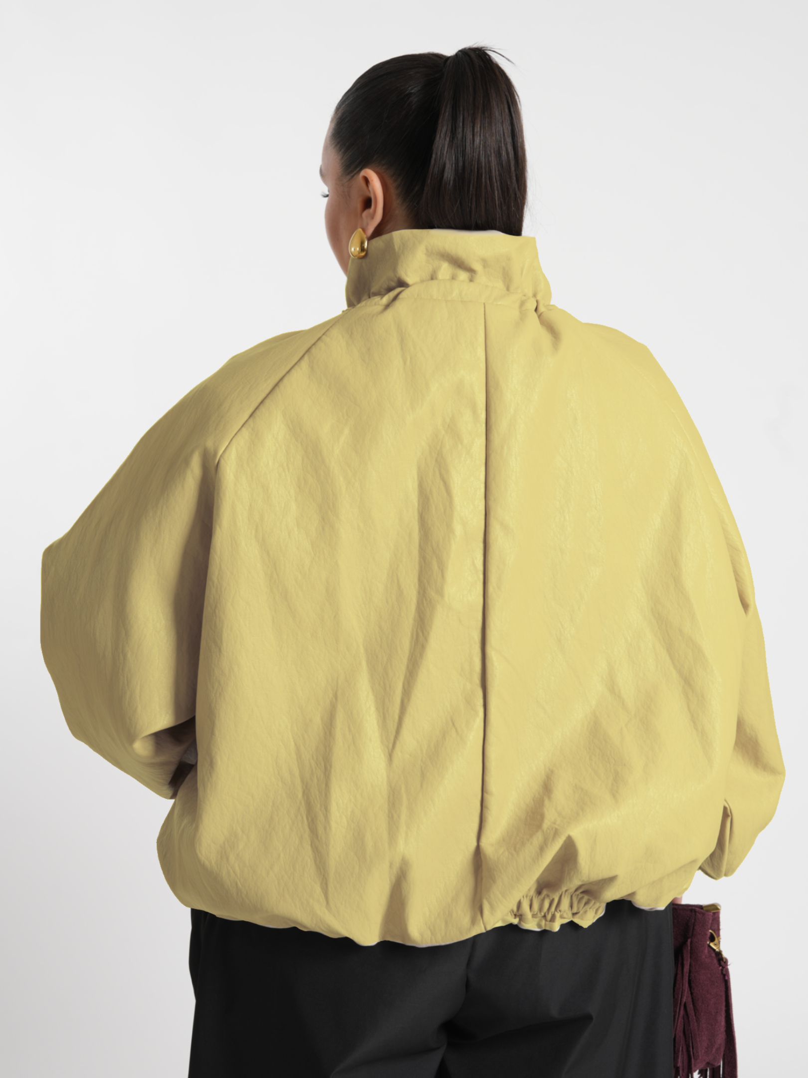 Chiodo Brasile In Ecopelle Giallo