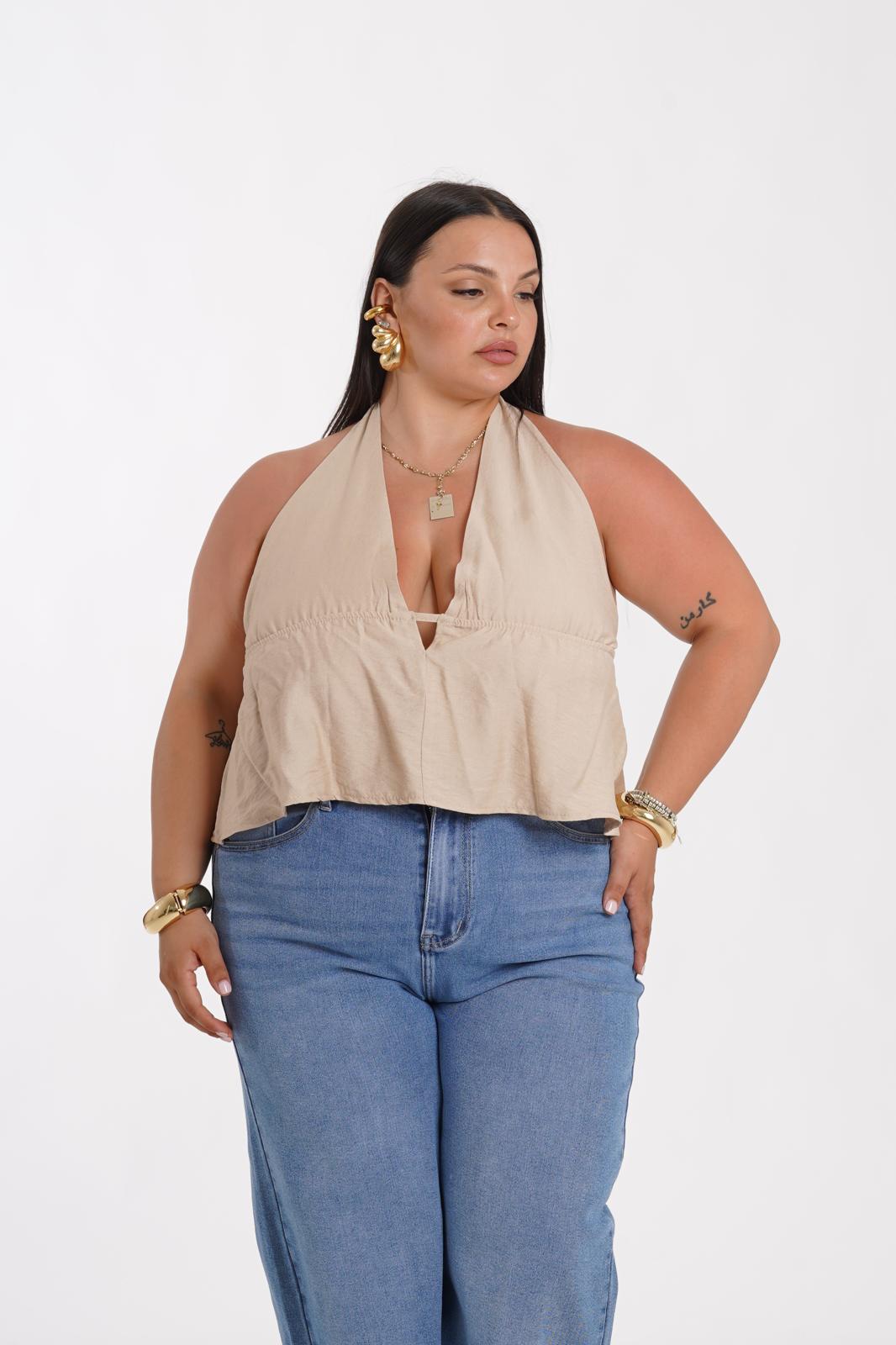 Top crop Ibiza beige