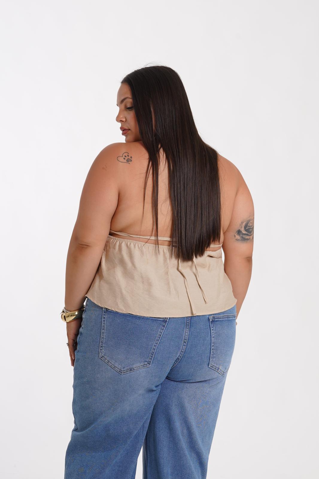 Top crop Ibiza beige