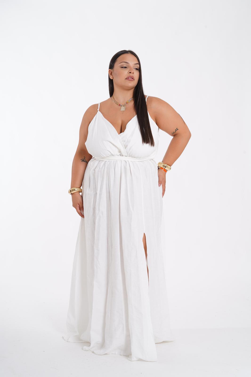 Dress a incrocio Monique bianco