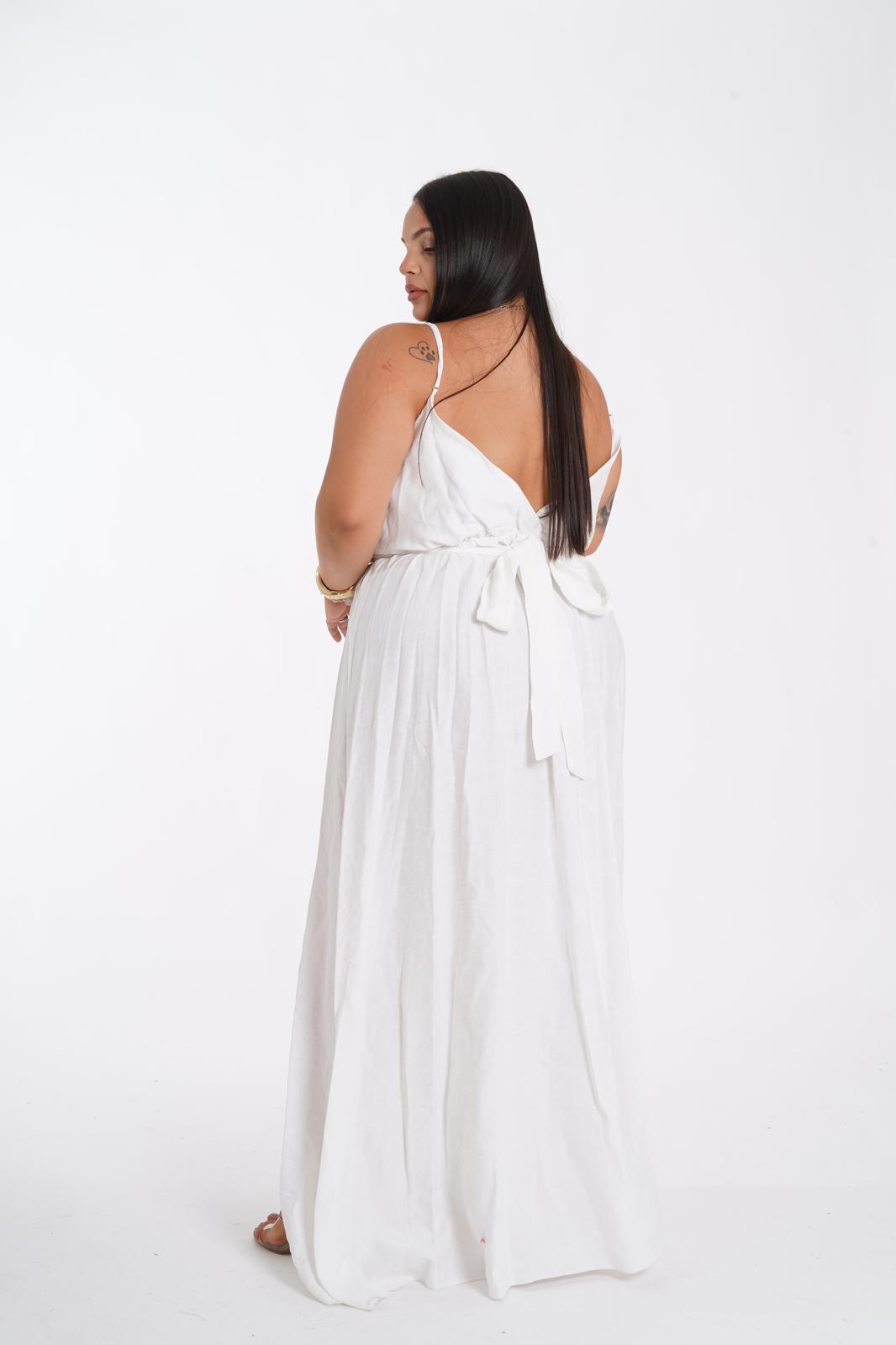 Dress a incrocio Monique bianco