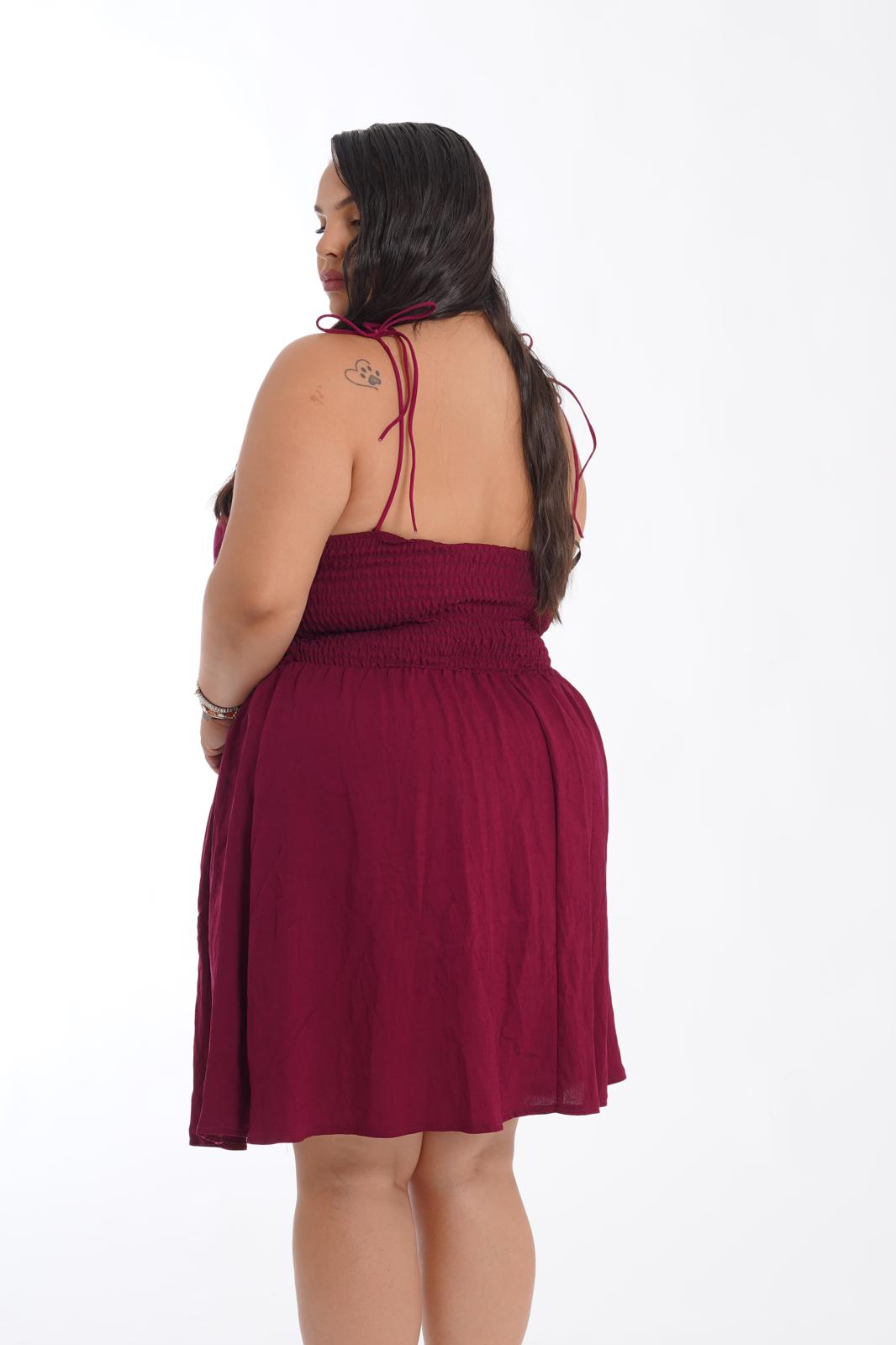 Dress a bambolina Gloria bordeaux