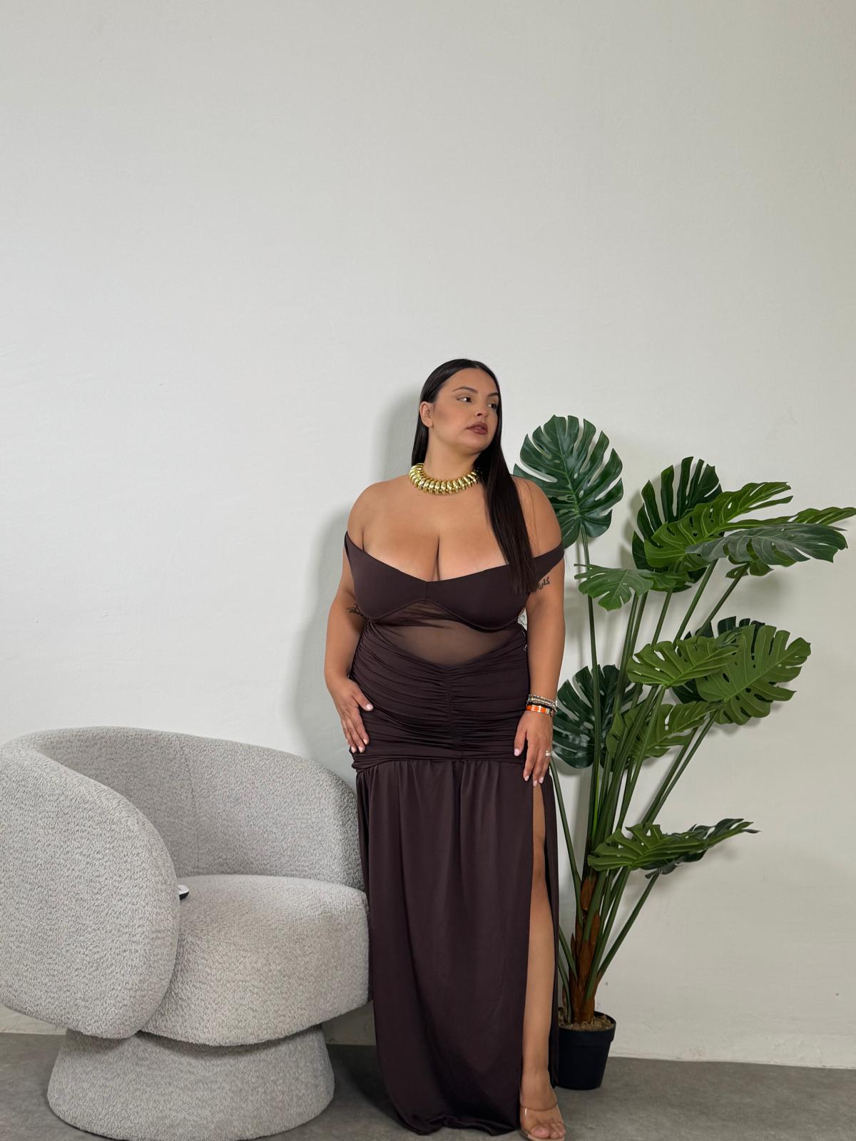 Dress Japan Velato marrone