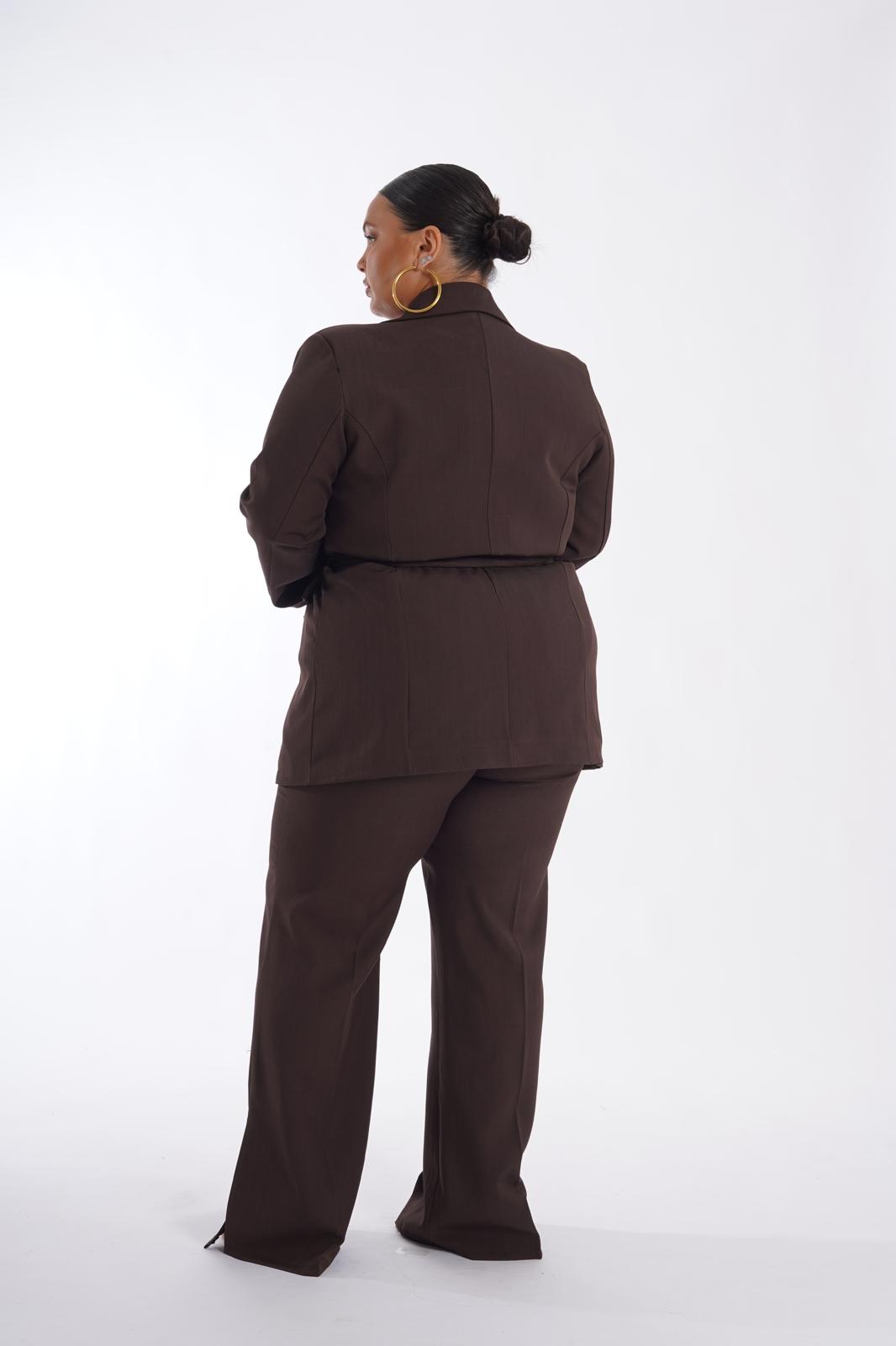 Tailleur Daniela marrone scuro