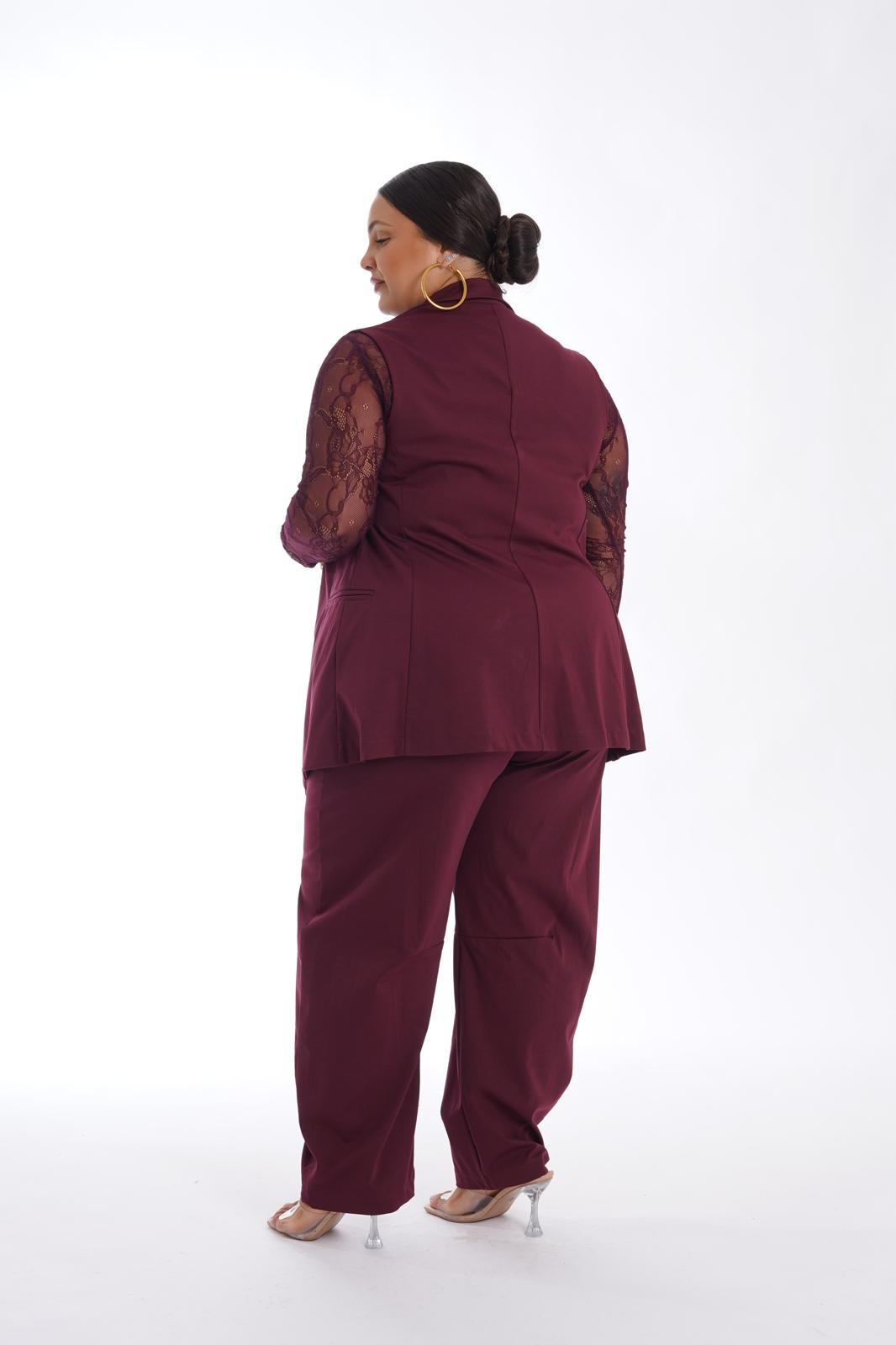 Tailleur Gilet 54 bordeaux