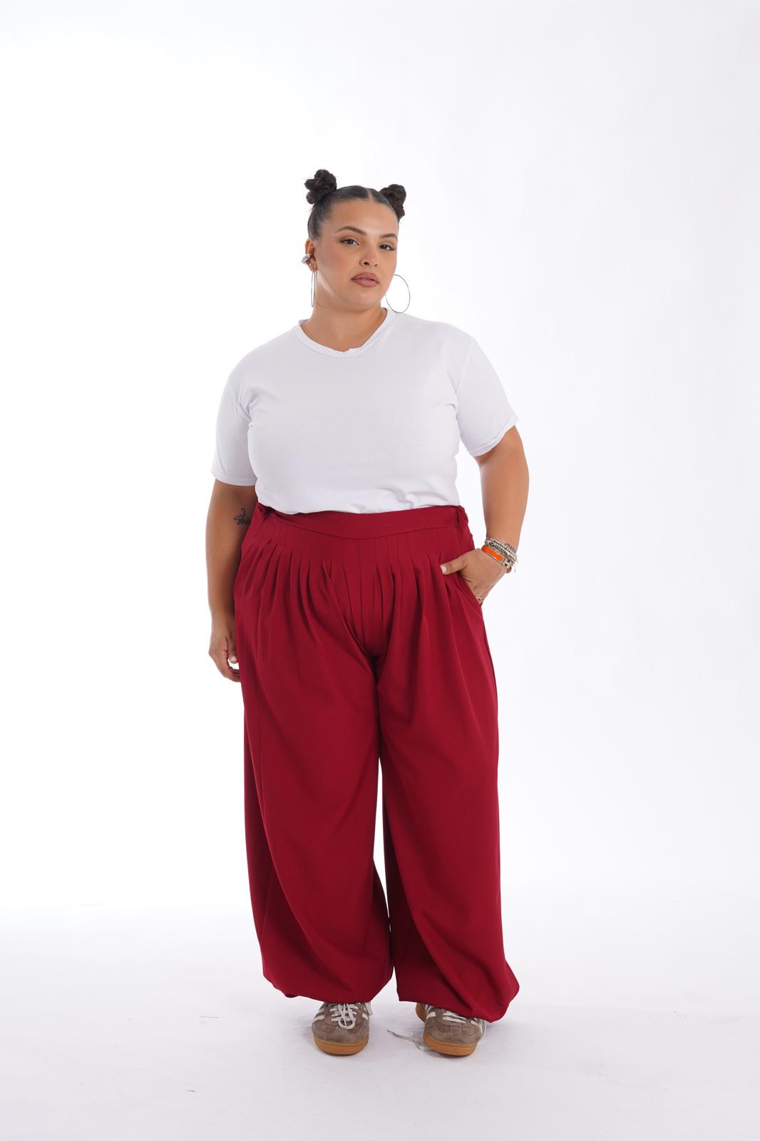 Pantalone Lycia Balloon bordeaux