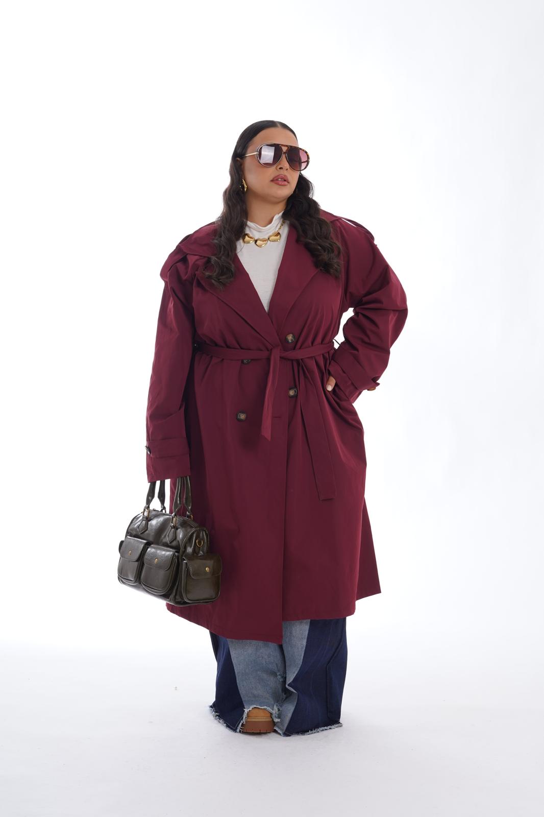 Trench lungo Raining bordeaux