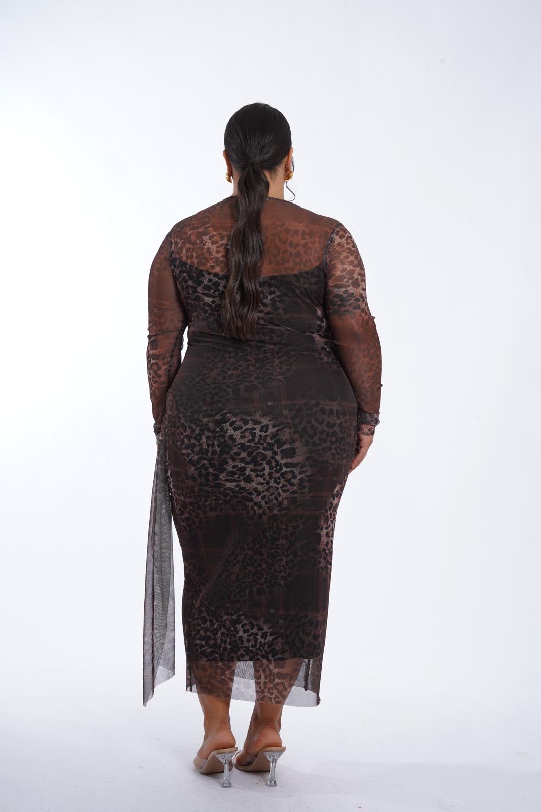 Abito Fabrizia maculato marrone