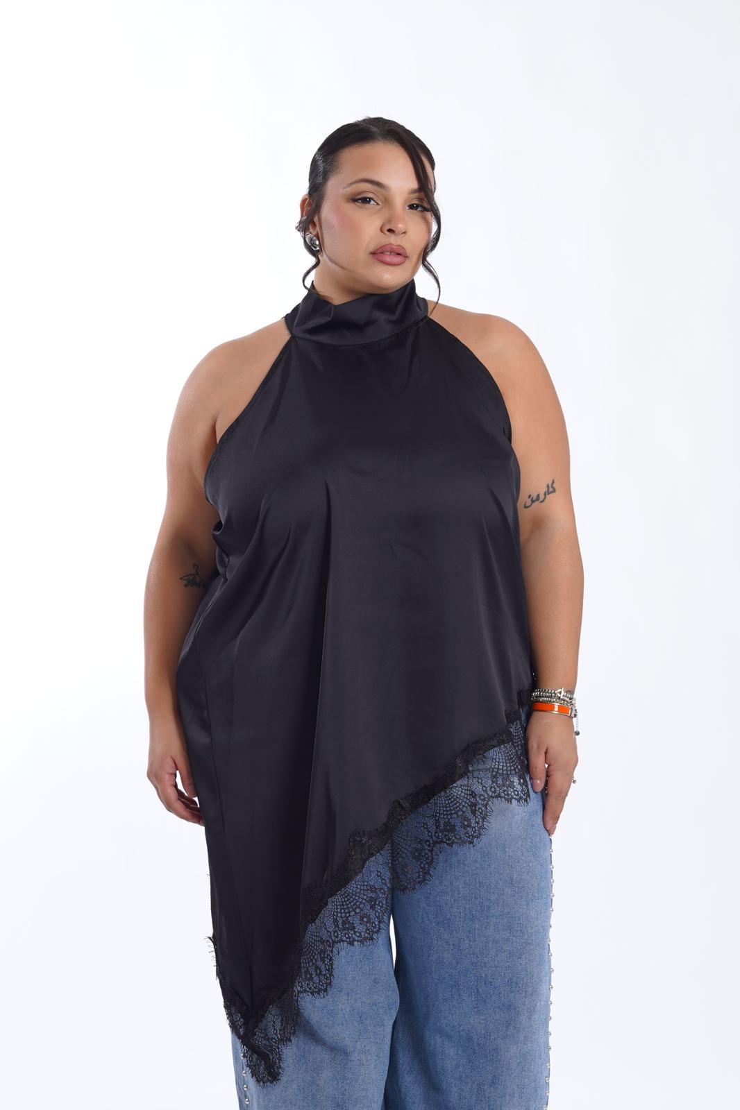 Top Asimmetrico Mariavittoria nero