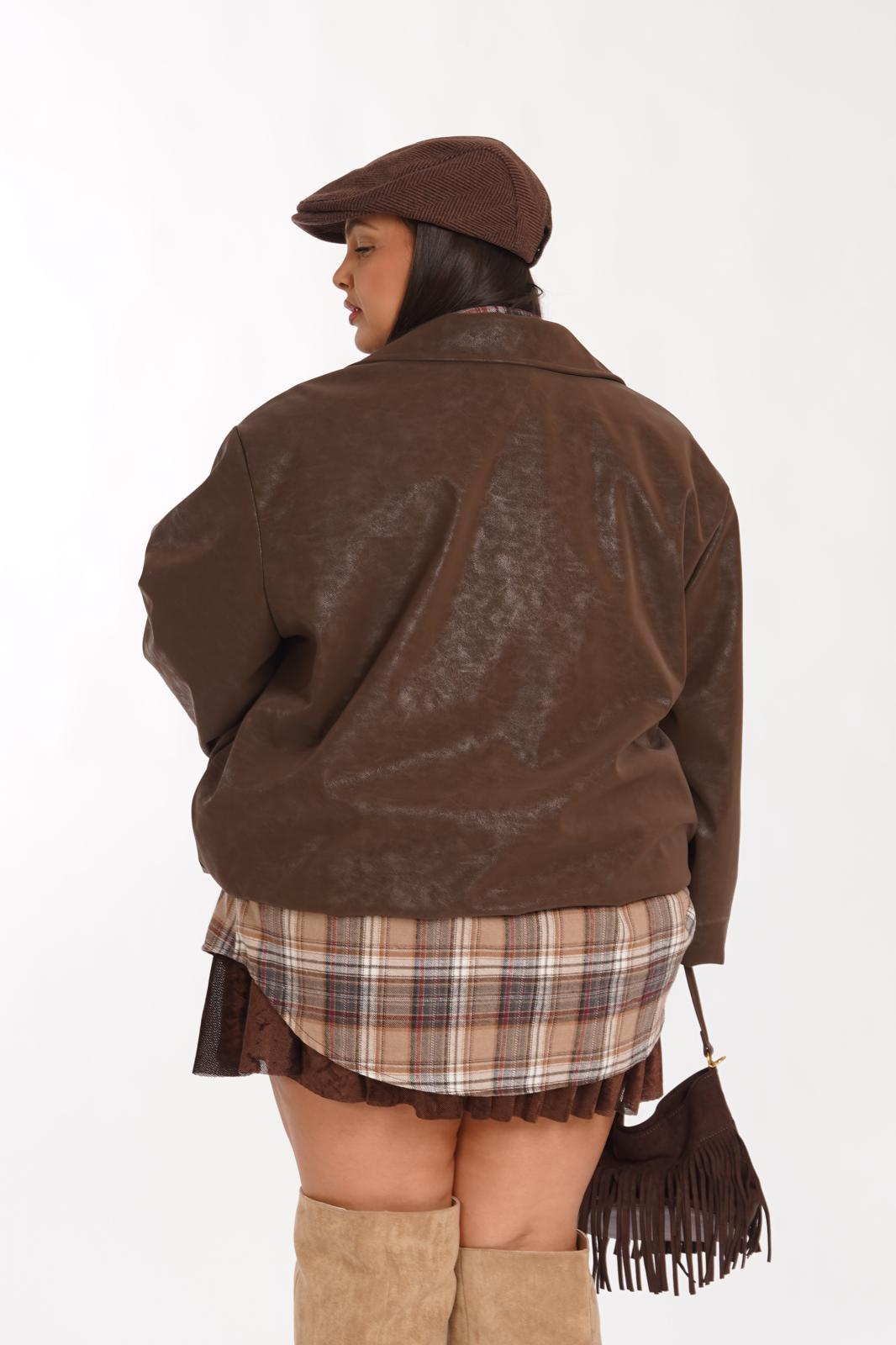 Bomber Delia marrone