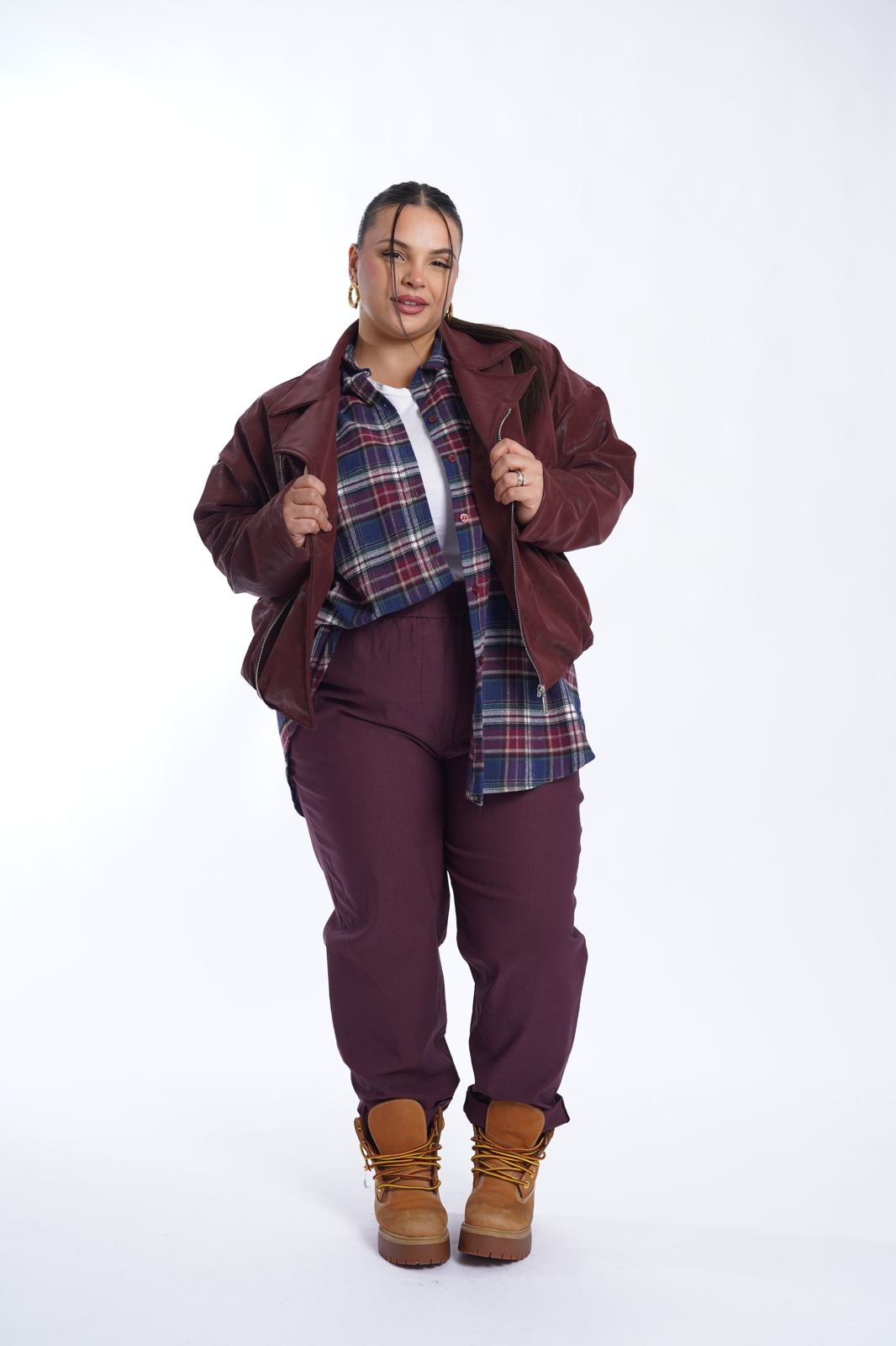 Chiodo Ecopelle Oxford bordeaux