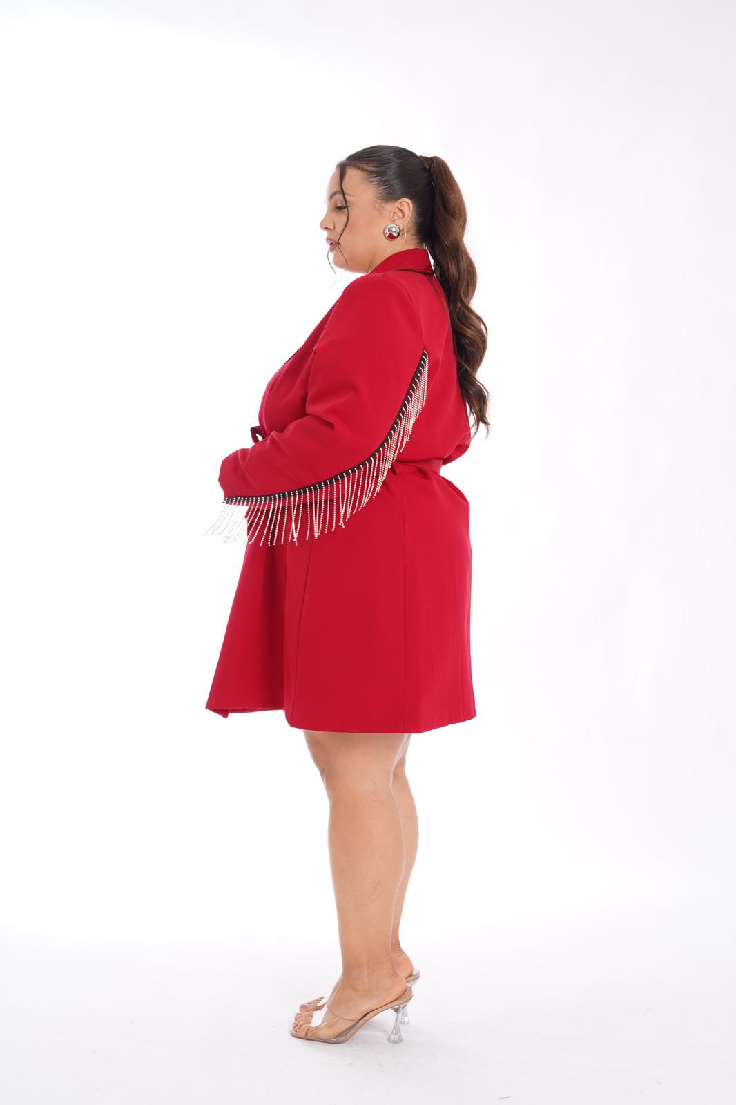 Dress Giacca Shine rosso