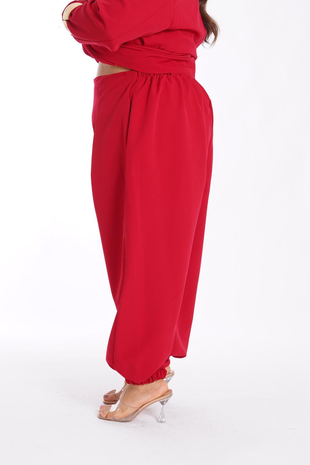 Pantalone Leaves rosso