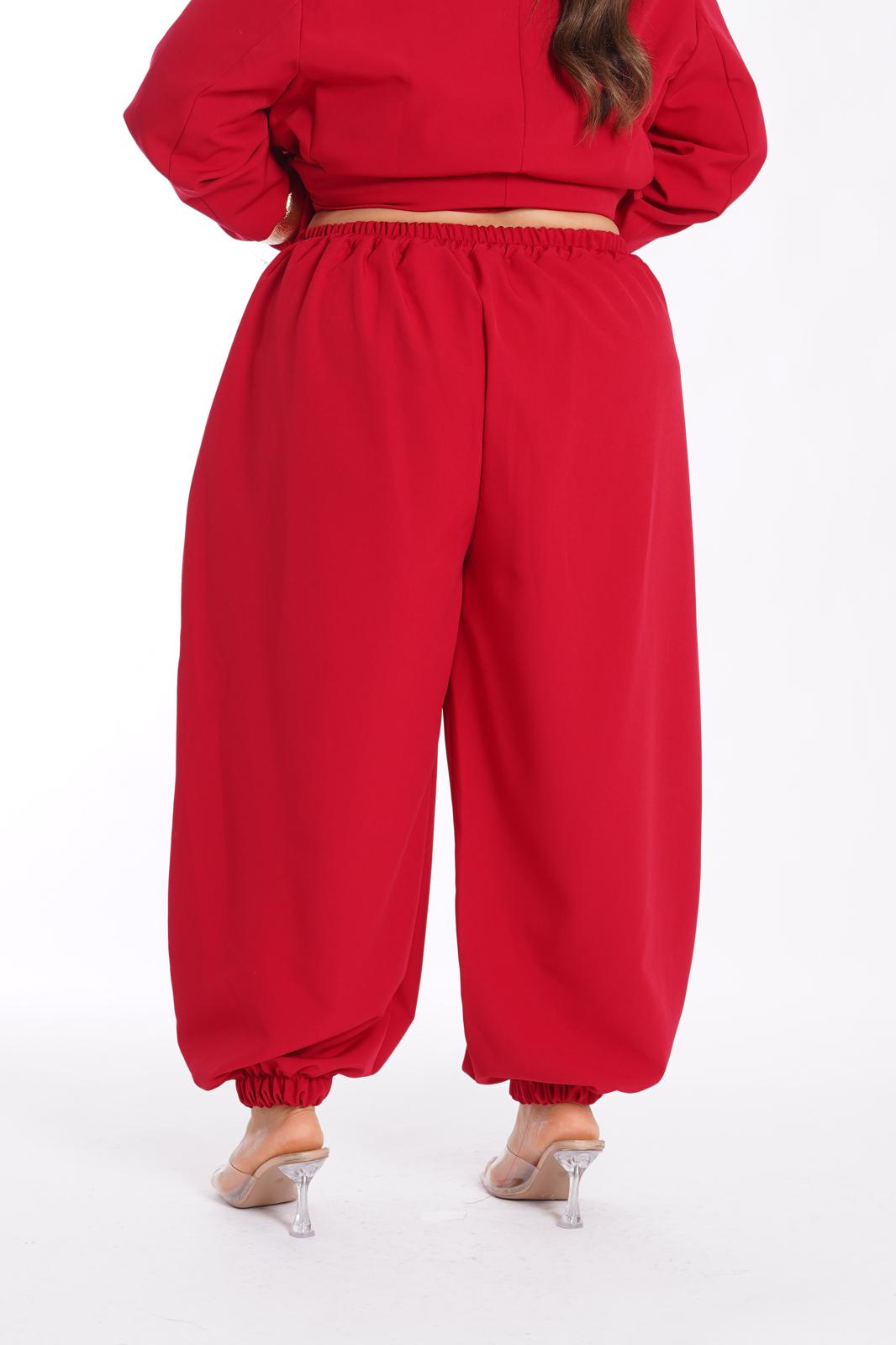 Pantalone Leaves rosso