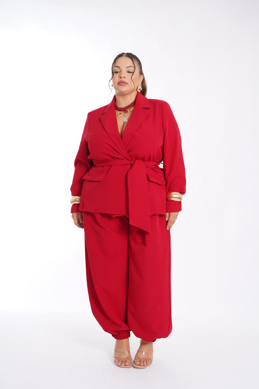 Pantalone Leaves rosso