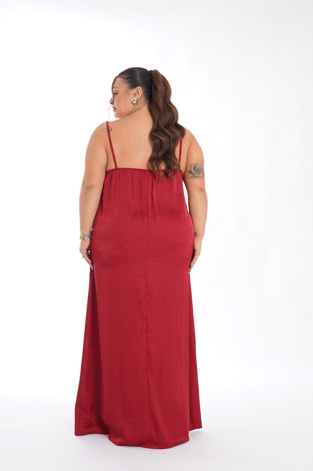 Dress lungo Lady Woman bordeaux