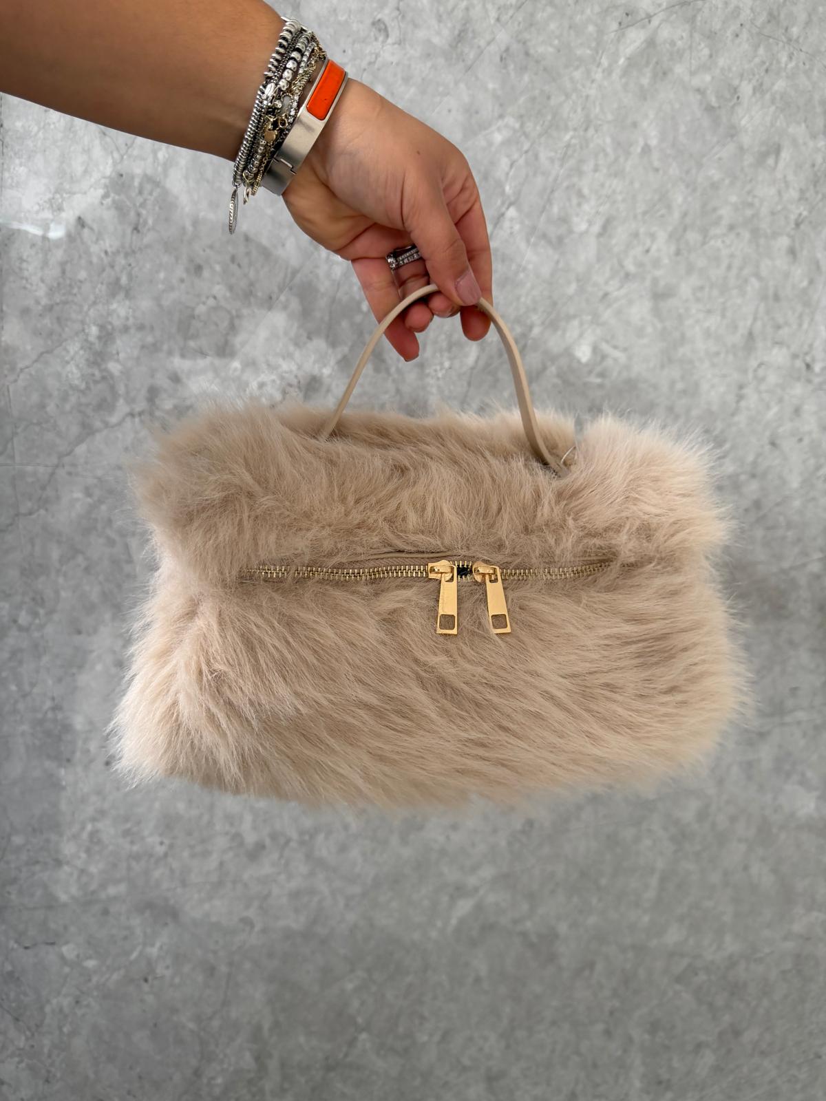 Borsa Fluffy beige